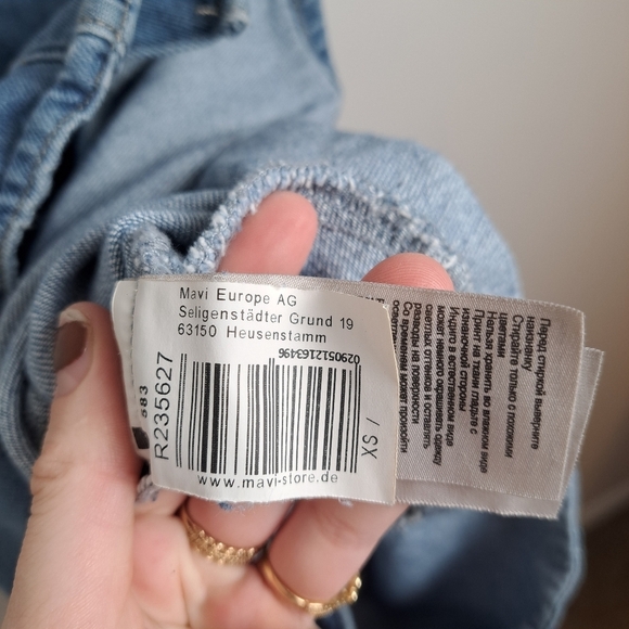 Mavi Medium Wash Denim Button Up Short Sleeve Mercy Shirt Mini Dress Size XS - Picture 8 of 11